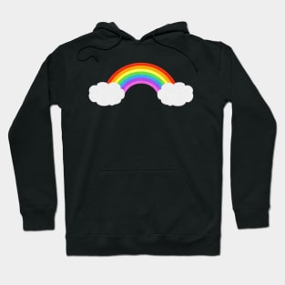 Rainbow With Clouds | Cute Felt Look Hoodie